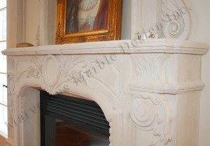 indiana limestone fireplace